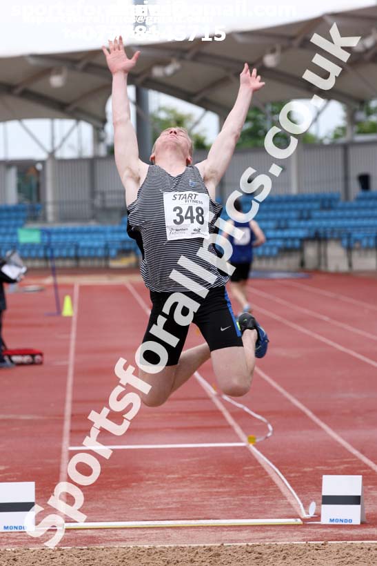 Mens under-20s long jump, Northern Senior and Under-20s Champs., SportsCity, Manchester. Photo: David T. Hewitson/Sports for All Pics